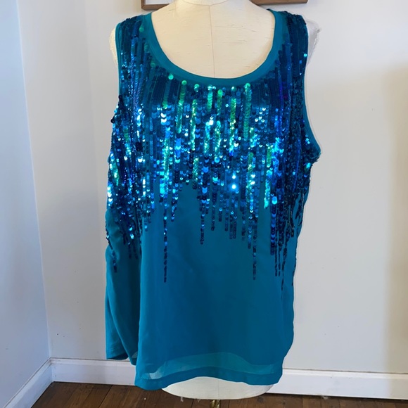 Lane Bryant 22/24 beautiful dressy sleeveless top - Picture 3 of 7